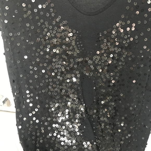 Tory Burch Black Sequin T Shirt - Picture 2 of 4
